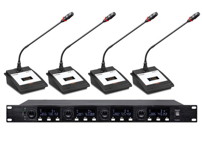 U-504无线一拖四黑色/银白色会议话筒